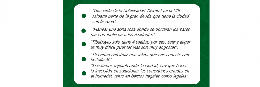 Frases de la jornada presencial en la UPL Tibabuyes