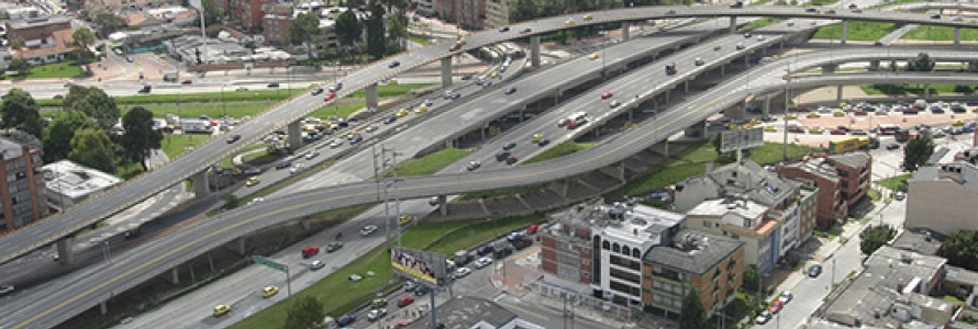 Fotografía aérea de la Autopista Norte
