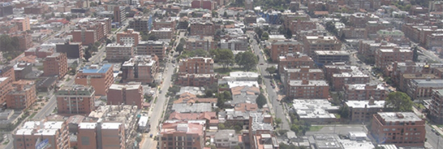 Fotografía aérea sector residencial de Bogotá