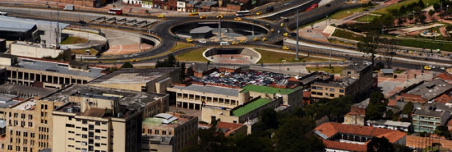 Fotografía aerea sector de Bogotá