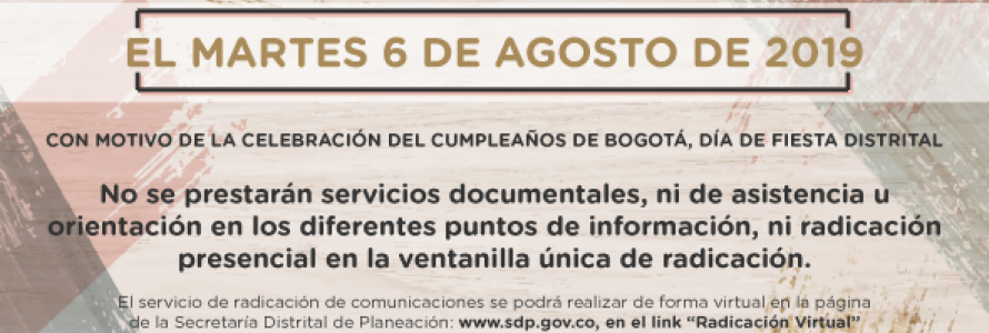 Martes 6 de agosto: no habrá atención en puntos de servicio documentales