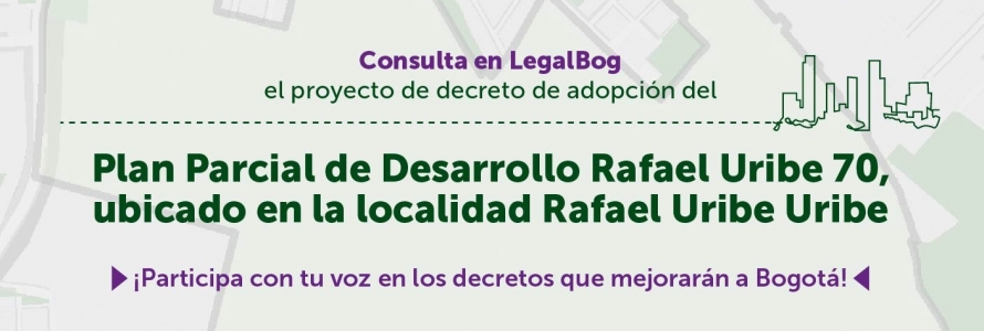 Plano plan parcial de desarrollo Rafael Uribe 70