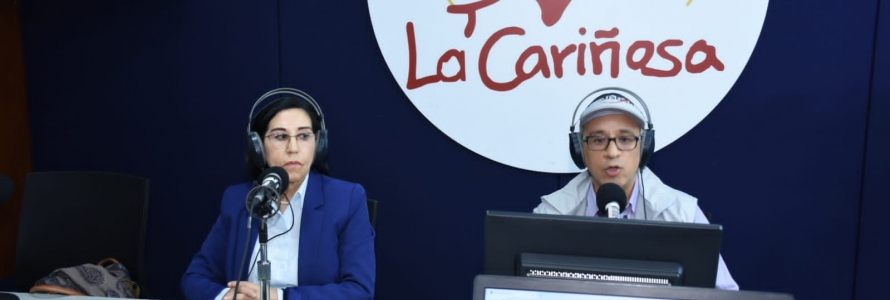 Foto Director del Sisbén en entrevista en la Emisora La Cariñosa