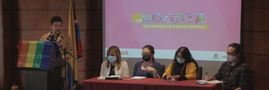 David Alonzo, Director de Diversidad Sexual de la SDP y miembros del consorcio DEPIN 003, conformado por Invescor SAS y De proyectos.
