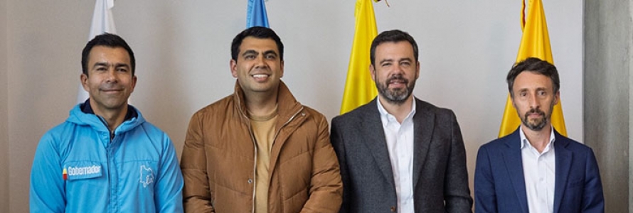 Emilio Rey, Gobernador de Cundinamarca, Víctor Julián Sánchez, Alcalde de Soacha, Carlos Fernando Galán,  Alcalde de Bogotá, Luis Lotta, Director RMBC