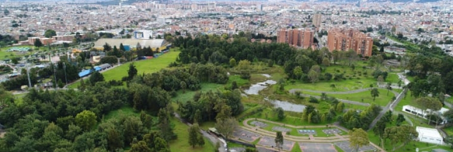 Panorámica zonas verdes Bogotá.