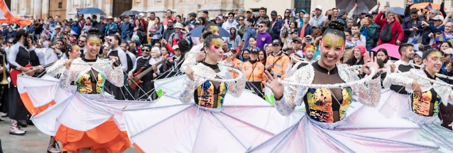 Desfile de Comparsas. Cumpleaños No. 485 de Bogotá