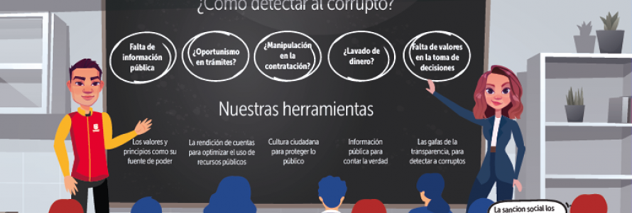 Servidores públicos desarrollando una estrategia para luchar contra la corrupción