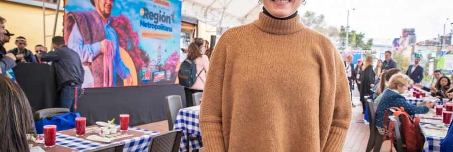 Secretaria de Planeación, María Mercedes Jaramillo Garcés,  en la Plaza de Mercado de la Concordia.