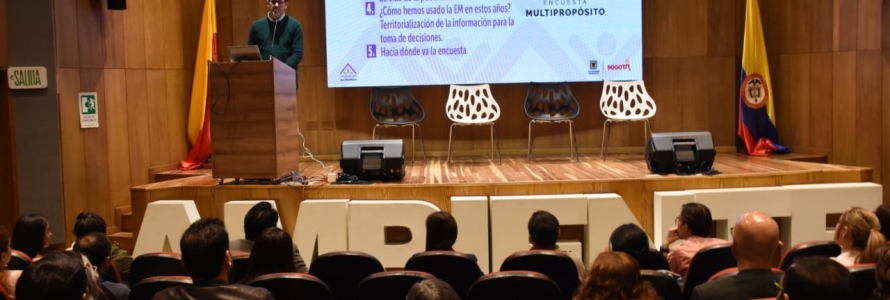 Andrés Acosta, Subsecretarío de Información, en el evento ‘Encuesta Multipropósito: una década de transformación’