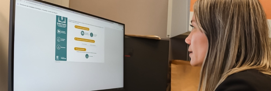Persona frente a computadora