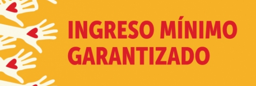 Corazones dibujados en manos de personas, Ingreso Mínimo Garantizado.