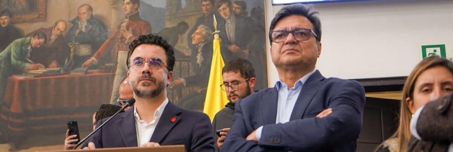 Secretario Distrital de Planeación, Miguel Silva Moyano y Gerson Bermont, Secretario de Salud de Bogotá