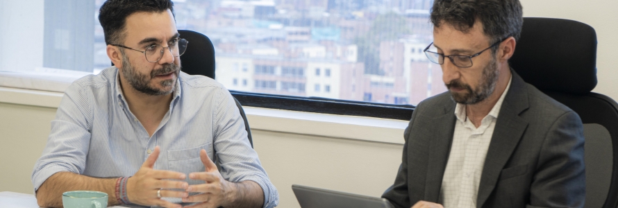Secretario Distrital de Planeación, Miguel Silva Moyano y el director de la Región Metropolitana Bogotá Cundinamarca Luis Felipe Lota.