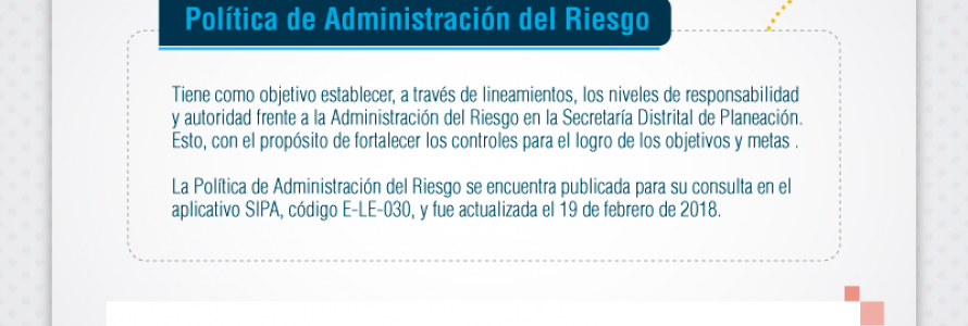 Política de administración del riesgo -PAAC 2018-