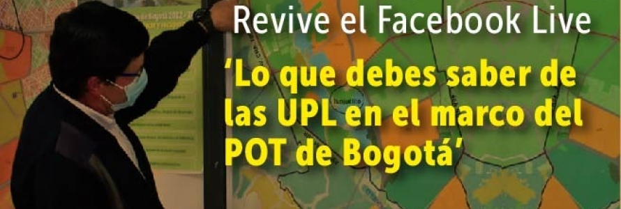 Funcionario exponiendo sobre mapa de Bogotá