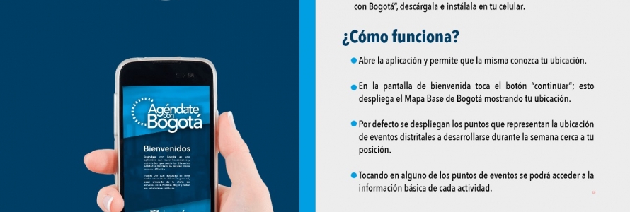 Agéndate con Bogotá pieza informativa