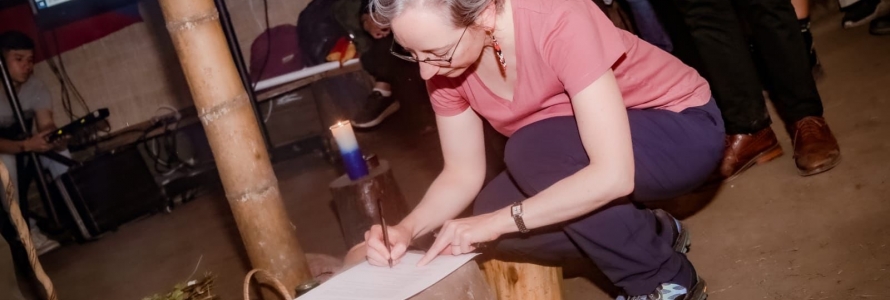 Secretaria de Planeación, María Mercedes Garcés con Cabildo Indígena Muisca