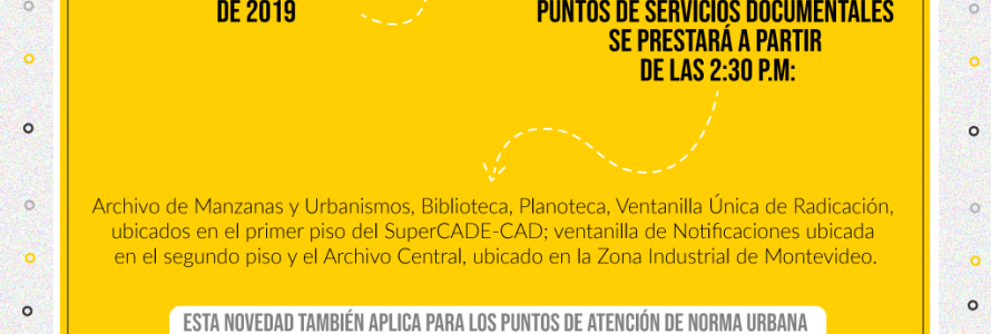 Martes 9 de abril: novedad en atención en puntos de servicios documentales