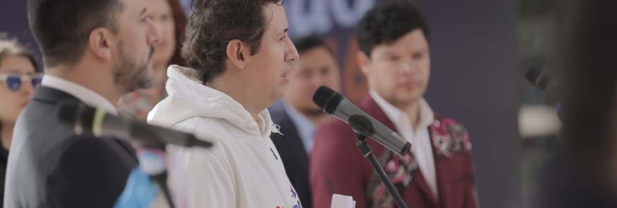 Felipe Jiménez, alcalde (e) de Bogotá y funcionarios de la Secretaría Distrital de Planeación.