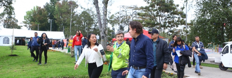 Alcaldesa, Claudia López y Secretario Distrital de Planeación Felipe Jiménez