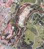 Imagen aérea satelital, con el polígono de intervención del Plan de Regularización y Manejo 