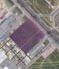 Imagen aérea satelital, con el polígono de intervención del Plan de Implantación.