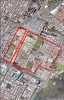 Imagen aérea satelital, con el polígono de intervención del Plan de Regularización y Manejo 