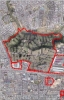 Imagen aérea satelital, con el polígono de intervención del Plan de Regularización y Manejo 
