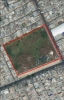 Imagen aérea satelital, con el polígono de intervención del Plan de Implantación.