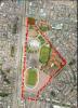 Imagen aérea satelital, con el polígono de intervención del Plan de Regularización y Manejo 