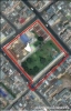 Imagen aérea satelital, con el polígono de intervención del Plan de Regularización y Manejo 