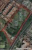 Imagen aérea satelital, con el polígono de intervención del Plan de Regularización y Manejo 