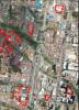 Imagen aérea satelital, con el polígono de intervención del Plan de Regularización y Manejo 